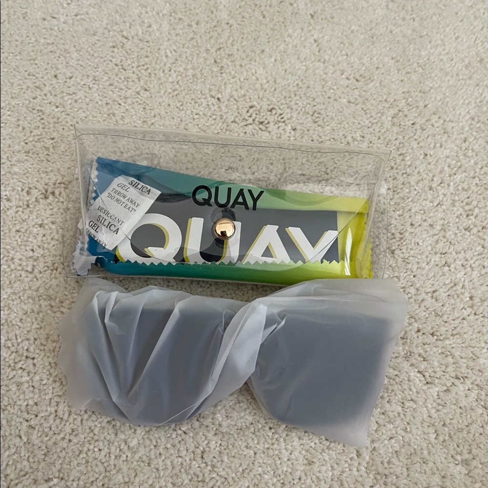 Quay Australia Black Sunglasses with Clear Case